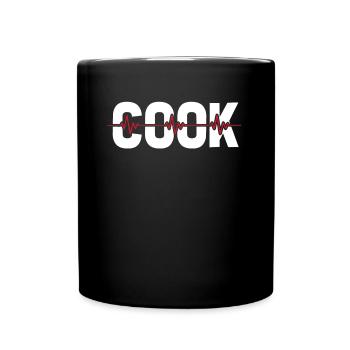 Cuire Cuisson ECG Rythme cardiaque - Mug uni - noir - Devant