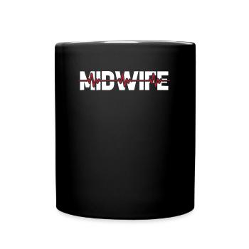 Rythme cardiaque de l’ECG sage-femme - Mug uni - noir - Devant
