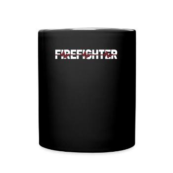 Rythme cardiaque de l’ECG pompier - Mug uni - noir - Devant