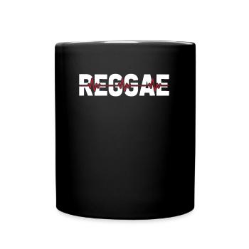Reggae Ekg Heartbeat - Full Colour Mug - black - Front