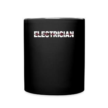 Électricien Électronicienne Électroniceur Électrocardiogramme Heartbeat - Mug uni - noir - Devant