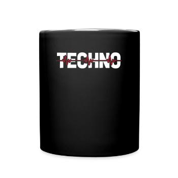 Techno Raver Ekg Heartbeat - Mug uni - noir - Devant