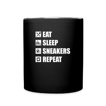 Sneakers Eat Sleep Repeat - Mug uni - noir - Devant
