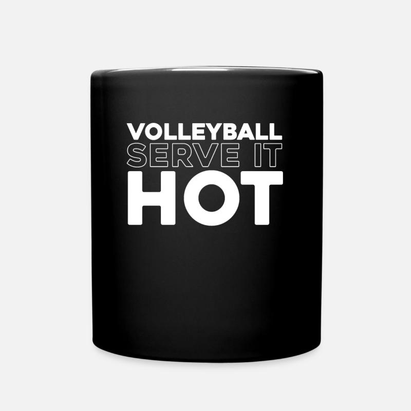 Volleyball Volleyballer - Tasse einfarbig - Schwarz