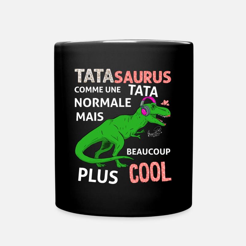 Tata Tatasaurus Cool Tatie Dinosaure - Mug uni - noir