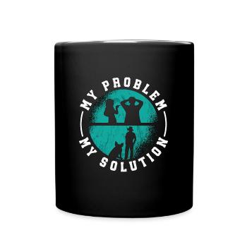 Éleveur de porcs Mon problème Mon pictogramme Papa Animal de la ferme - Mug uni - noir - Devant