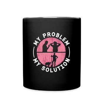 Éleveur de porcs Mon problème Mon pictogramme Maman Ferme porcine - Mug uni - noir - Devant