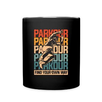 Parkour Find Your Own Way Amateur de freerunning rétro - Mug uni - noir - Devant