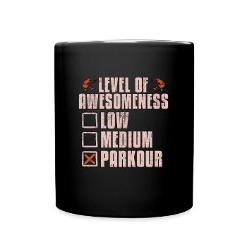 Parkour Niveau De Génialité Running Parkour Lover - Mug uni - noir - Devant