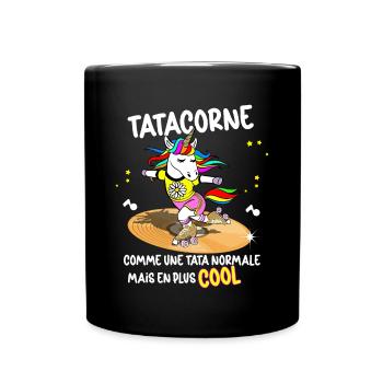 Auntie Humor Auntie Cool Unicorn Auntie - Full Colour Mug - black - Front