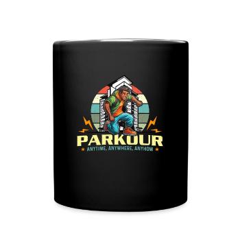 Parkour Anytime Anywhere Freerunning Amateur de Parkour - Mug uni - noir - Devant