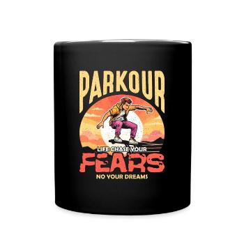 Parkour Life Poursuivez votre amateur de parkour freerunning - Mug uni - noir - Devant