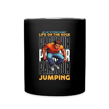 Parkour Extreme Life On The Edge Amateur de Freerunning - Mug uni - noir - Devant