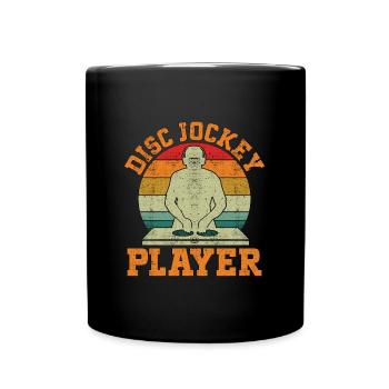 Disc Jockey Player Retro Disco Hall Disc Jockeys - Tasse einfarbig - Schwarz - Vorne