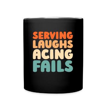 Volleyball Volleyballer - Tasse einfarbig - Schwarz - Vorne