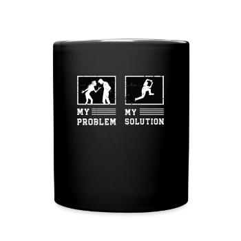 Amateur de parkour Mon problème Mon pictogramme Papa Maman - Mug uni - noir - Devant
