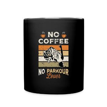 Amateur de parkour Pas de café Pas de freestyler Amateur de café - Mug uni - noir - Devant