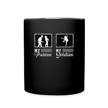 Amateur de parkour Mon problème Mon pictogramme Maman Papa - Mug uni - noir - Devant