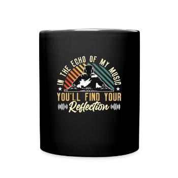Disc Jockey In The Echo Of Disco Hall Disc Jockey - Full Colour Mug - black - Front