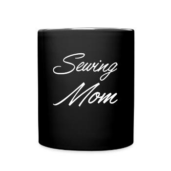 Machine à coudre mère Maman cousue - Mug uni - noir - Devant
