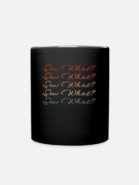 Nähen Nähmaschine - Tasse einfarbig - Schwarz