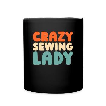 Machine à coudre folle dame à coudre - Mug uni - noir - Devant