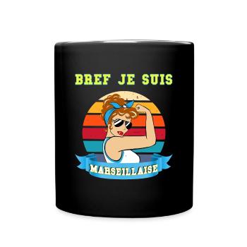 Ehefrau Marseille Vintage Mama Freundin Schwester Tante - Tasse einfarbig - Schwarz - Vorne