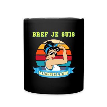 Ehefrau Marseille Fuß Mutter Freund Schwester Tante - Tasse einfarbig - Schwarz - Vorne