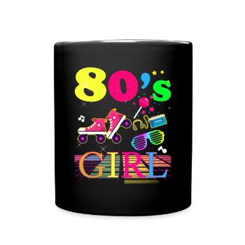 For A Girl Woman Fan 80s Party Suit - Full Colour Mug - black - Front