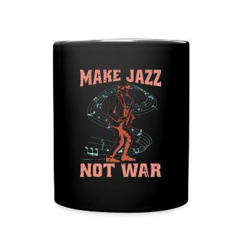 La musique jazz fait du jazz, pas de la guerre, un amateur de musique de saxophone - Mug uni - noir - Devant