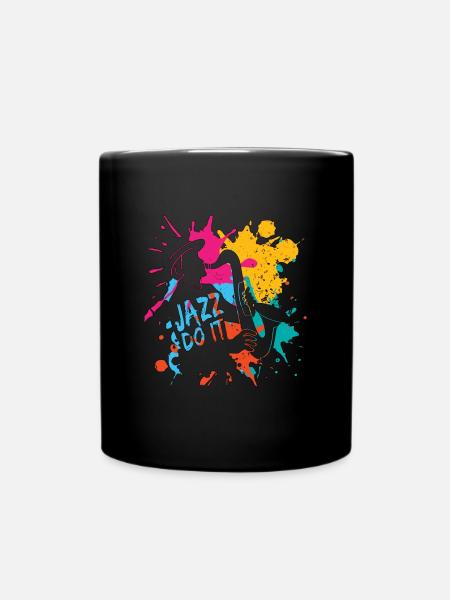 Jazz Music Jazz Do It Musician Jazz Music Lover - Full Colour Mug - black