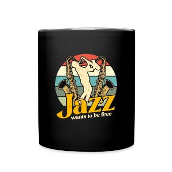 Musique Jazz Le Jazz Veut Être Amateur De Saxophone Rétro - Mug uni - noir - Devant
