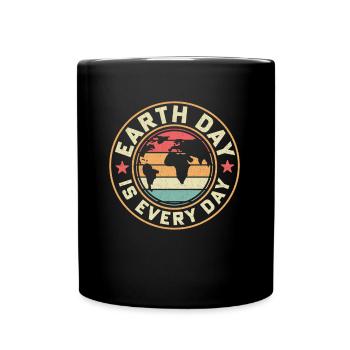 Le Jour de la Terre, c’est tous les jours Retro Vibe Advocate - Mug uni - noir - Devant