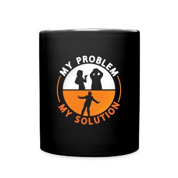 Danseur de claquettes Mon problème Ma solution Pictogramme Papa - Mug uni - noir - Devant