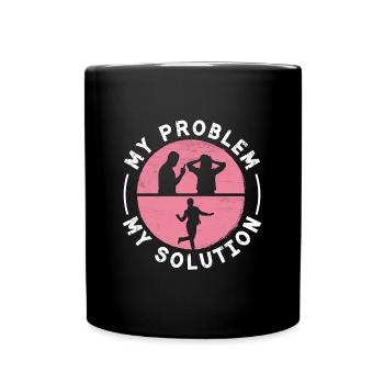Danseuse de claquettes Mon problème Ma solution Pictogramme Maman - Mug uni - noir - Devant