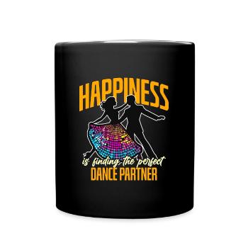 Ballroom Dance Happiness Is Finding Dance Floor - Tasse einfarbig - Schwarz - Vorne