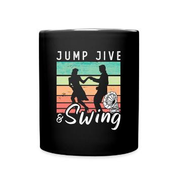 Swing Dance Jump Jive & Retro Dancing Swing Dancer - Full Colour Mug - black - Front