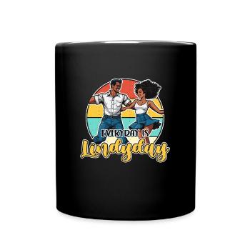 Swing Dance Everyday Is Lindyday Retro Dancing - Mug uni - noir - Devant