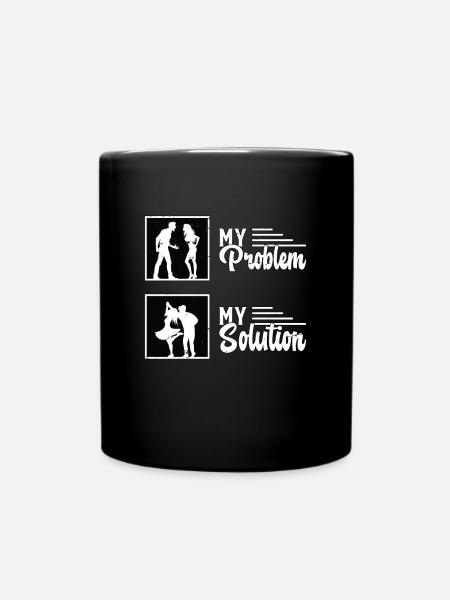 Danseuse Swing Mon Problème Ma Solution Pictogramme Maman - Mug uni - noir