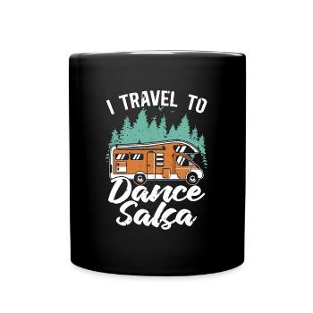 Salsa Dance I Travel To Dance Salsa Mambo Music - Tasse einfarbig - Schwarz - Vorne