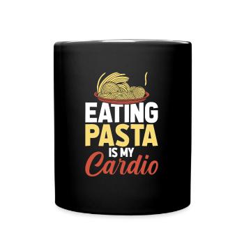 Citation de Pasta Funny Cardio - Mug uni - noir - Devant