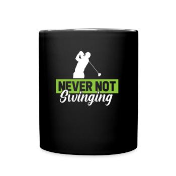 Golf Golfer Golfen - Tasse einfarbig - Schwarz - Vorne