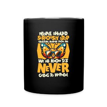 Papillon - Mug uni - noir - Devant