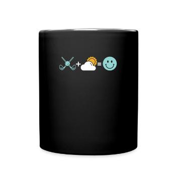 Golf Golfer Golfen - Tasse einfarbig - Schwarz - Vorne