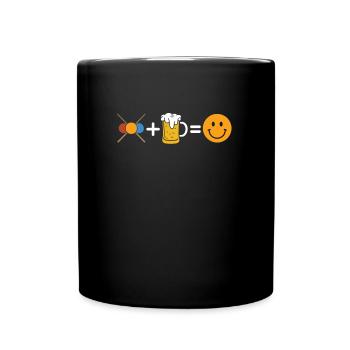 Billard Bier - Tasse einfarbig - Schwarz - Vorne
