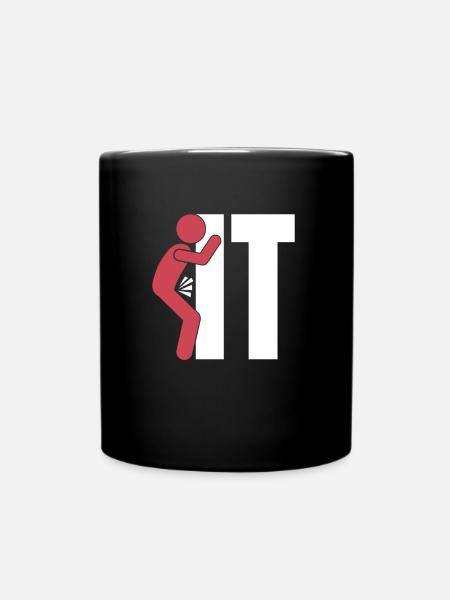 Schwarzer Humor Funny F It - Tasse einfarbig - Schwarz