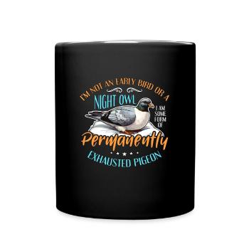 Pigeon voyageur Je ne suis pas un pigeon lève-tôt - Mug uni - noir - Devant