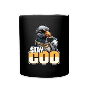 Homing Pigeon Stay Coo Bird Watching Pigeon Lover - Tasse einfarbig - Schwarz - Vorne