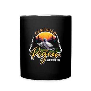 Pigeon voyageur certifié pigeon éleveur amateur d’oiseaux - Mug uni - noir - Devant