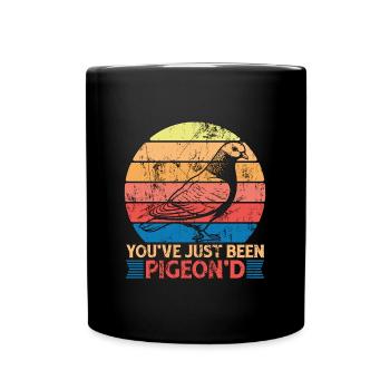 Pigeon voyageur Vous venez de faire des courses de pigeons rétro - Mug uni - noir - Devant